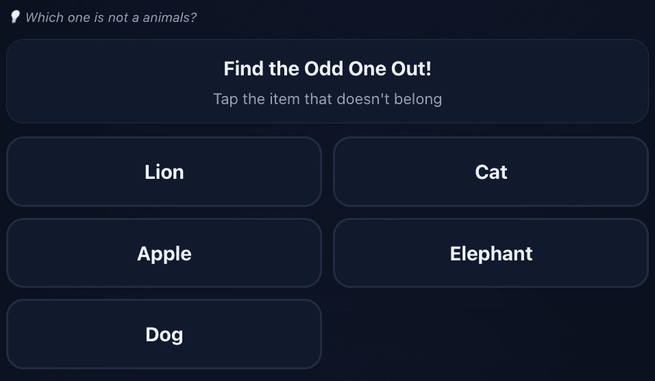Odd One Out game screenshot
